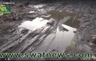 Heavy Rain, Flood Destroyed road and houses in swat valley