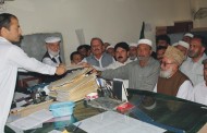 ن لیگ کے امیدوار عظمت علی خان نے کاغذات نامزدگی جمع کرادی