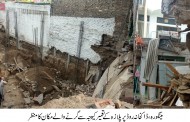 مینگورہ شہر میں مکان زمین بوس ،اہلخانہ بال بال گئیں 