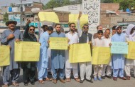 سول سوسائٹی کا قیمتی درختوں کی کٹائی کیخلاف محکمہ فارسٹ کیخلاف مظاہرہ