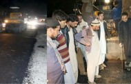 جی ٹی روڈ پر تارکول ڈالنا۔شروع، معائنہ کیلئے رات کو ہی فضل حکیم پہنچ گئے