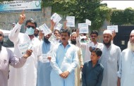 مینگورہ شاہدرہ وتکے اور ملحقہ علاقوں کے مکینوں کا پانی کی عدم دستیابی کے خلاف واسا دفترکے سامنے احتجاجی مظاہرہ