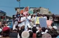 گستاخ رسول کو قتل کرنے والے غازی فیصل خالد کی رہائی کیلئے سوات میں مظاہرہ