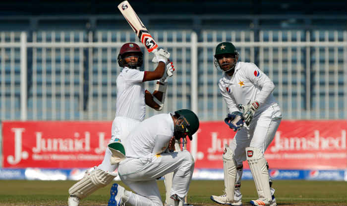 rain disturbed the test match of Pakistan and west indies