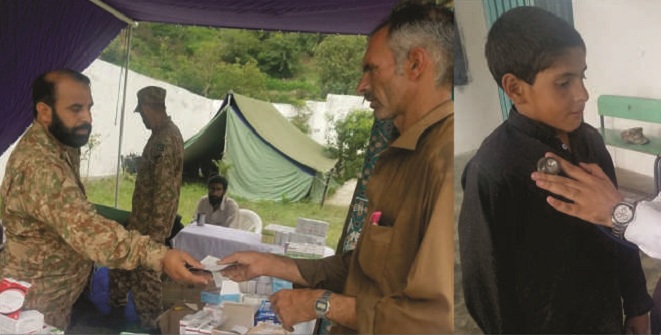Kabal, Pak Army Arranged free medical camp in village bahadar banda