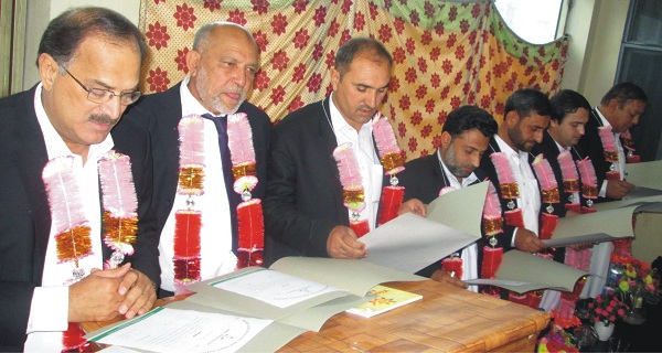 کبل بار ایسوسی ایشن کی تقریب حلف برداری، وکلاء برادری کی بھر پورشرکت