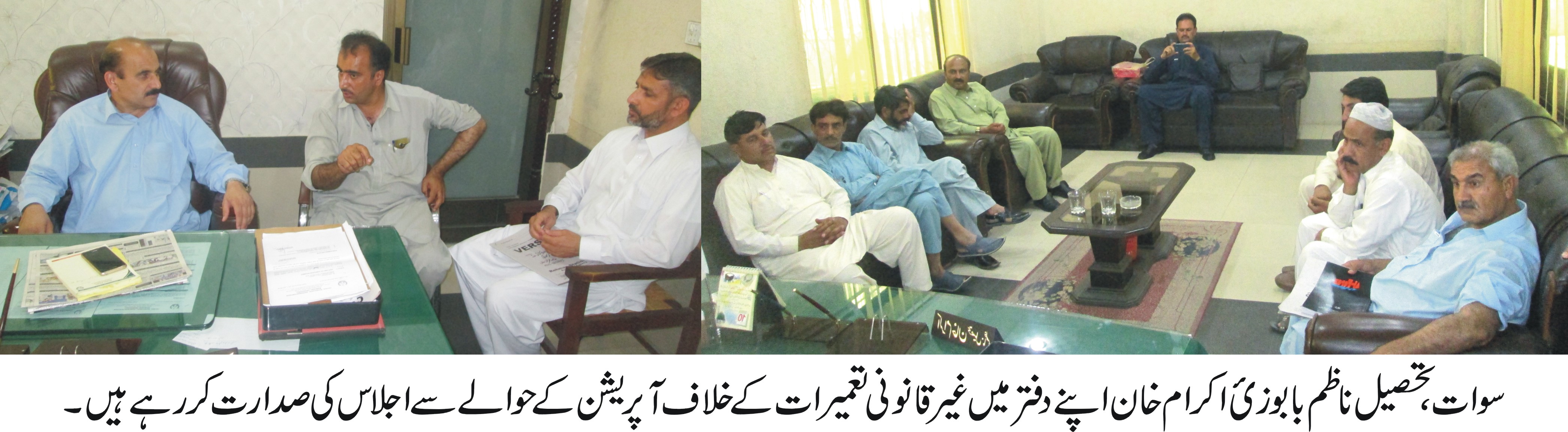 ٹی ایم اے مینگورہ کے حدود میں غیرقانونی تعمیرات کی کوئی گنجائش نہیں/اکرام خان