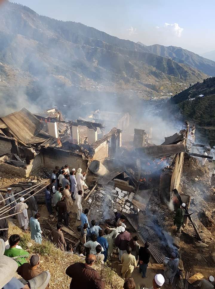 سوات ،پانچ کمروں پر۔مشتمل گھر میں آگ بھڑک اٹھی ۔ لاکھوں کا نقصان