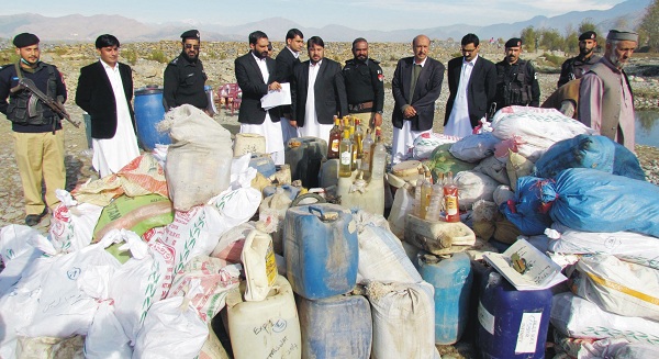 سوات میں برآمد ہونے والی لاکھوں روپے کی منشیات کو نذر آتش