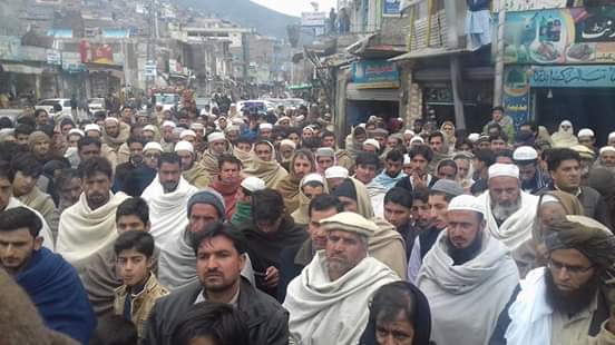 خوازہ خیلہ،جے یوائی کے زیر اہتمام بھارت کیخلاف مظاہرہ