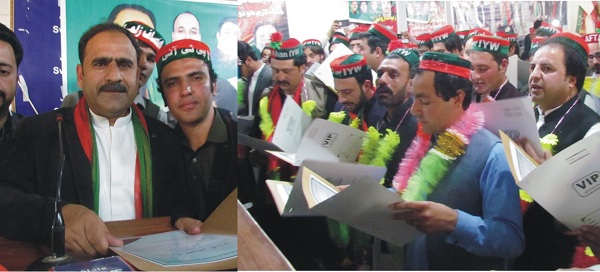 انصاف یوتھ ونگ کی تقریب حلف برداری، ممبران اسمبلی اور پی ٹی ائی ورکرز کی شرکت