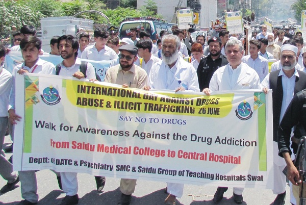 منشیات کے خاتمہ کا عالمی دن، پرائیویٹ سکولز اور ڈاکٹر ز کا اگاہی واک