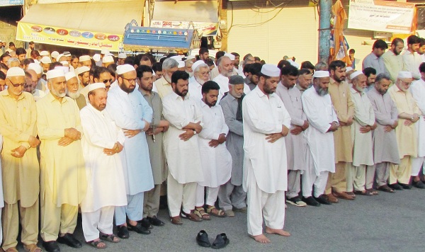 جماعت اسلامی کے زیر اہتمام نشاط چوک مینگورہ میں محمد مرسی کی غائبانہ نماز جنازہ ادا