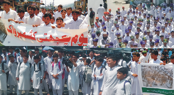 کشمیر پر بھارتی شب خون ، سوات میں جگہ جگہ مظاہرے ، طلبا ، عوام ، سیاسی سماجی رہنماوں کا احتجاج