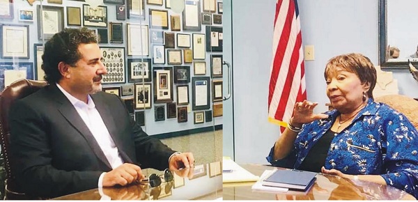 ایم این اے ڈاکٹر حیدر کا امریکہ میں کانگریس خاتون رہنما سے ملاقات، کشمیر مسئلہ پر بحث