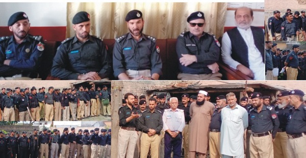 مٹہ میں پولیس کی بھاری نفری تعینات، پولیس کا فلیگ مارچ