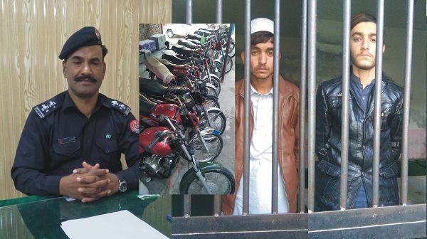 سوات میں موٹرسائیکل چوری کرنیوالا منظم گروہ سرغنہ سمیت چار افراد گرفتار
