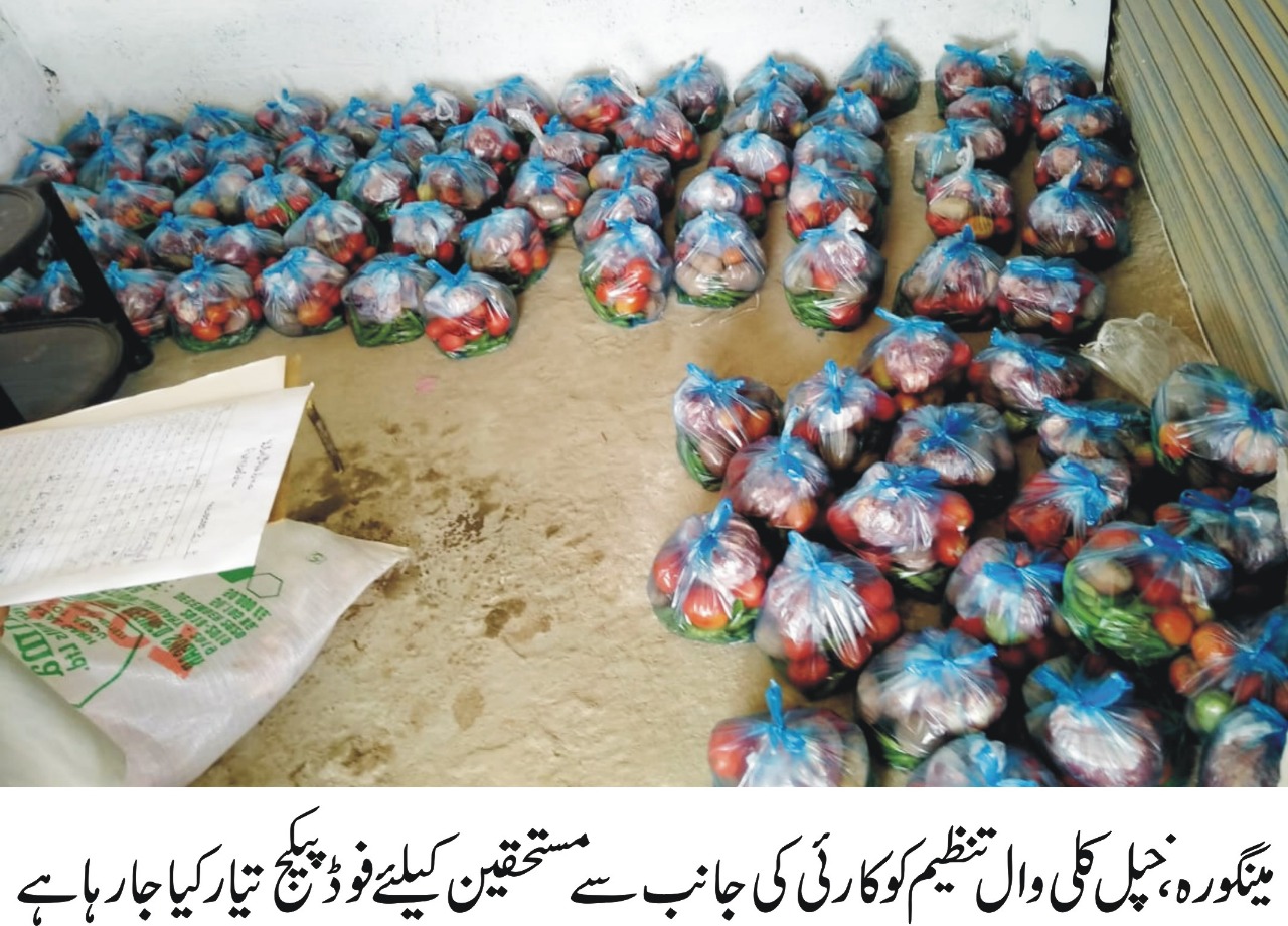 کوکارئی ، مقامی تنظیم کا 140مستحق خاندانوں میں فوڈپکیجز تقسیم