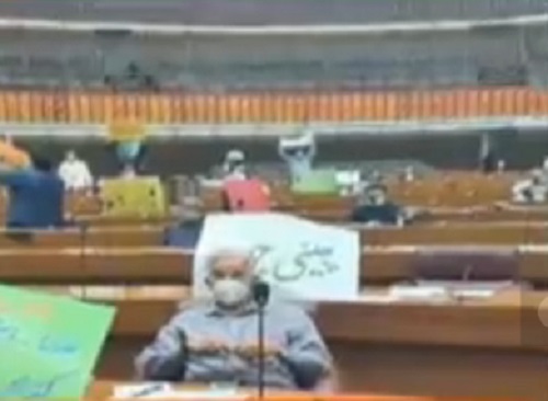 وفاقی بجٹ ، اپوزیشن کا شورشرابا’’ ایک کروڑ نوکریاں اور 50لاکھ گھر کہاں ہیں ’’