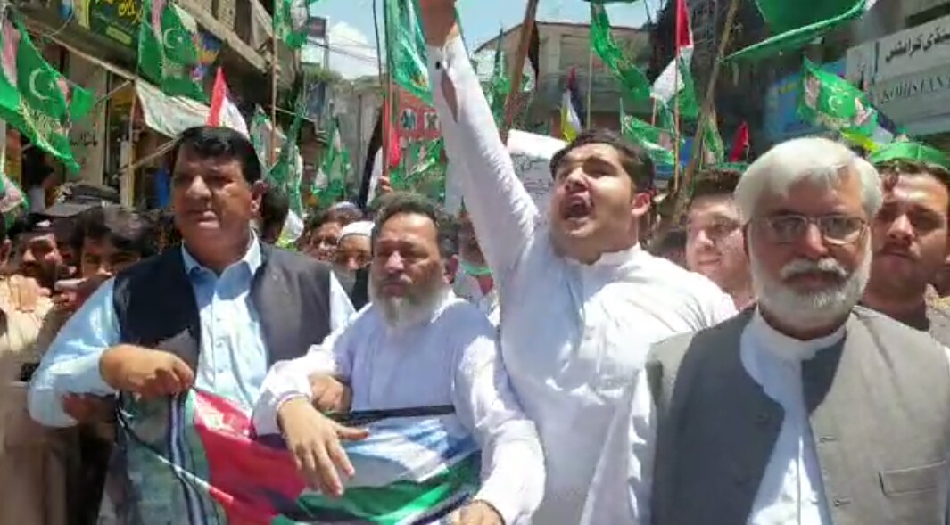 اسرائیل کیخلاف ن لیگ کا احتجاج ، اسرائیل ریاستی دہشتگردی کررہاہے ، امیرمقام