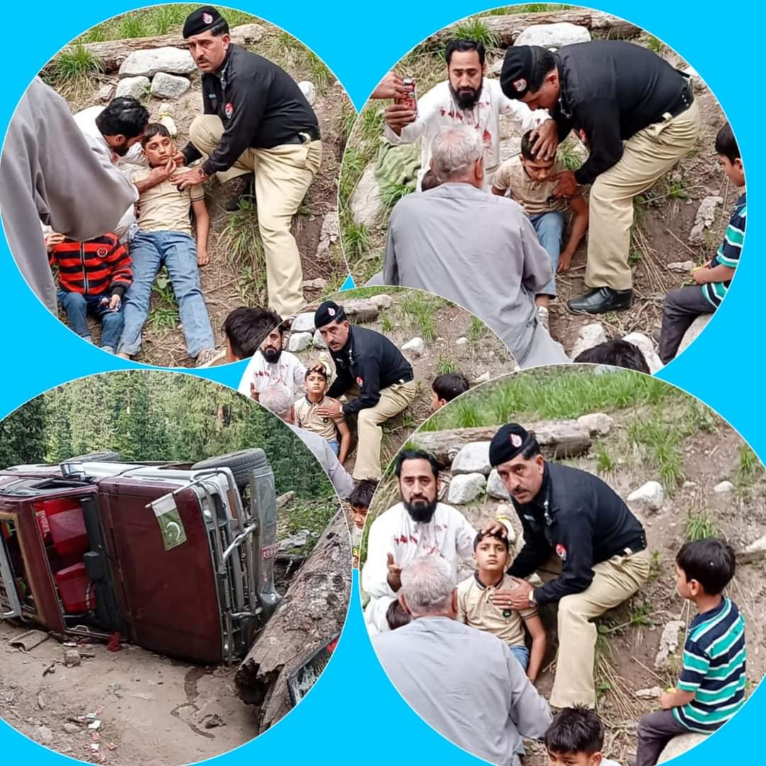 سوات دیر بارڈر باڈگوئی ٹاپ پر سیاحوں کی گاڑی کوحادثہ