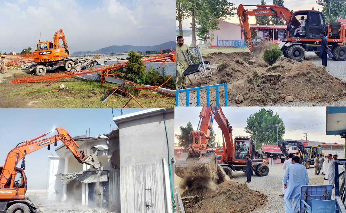 سوات،سرکاری زمینیوں پر غیر قانونی قبضے چھڑانے کیلئے ضلعی انتظامیہ ، پولیس ، محکمہ آبپاشی اور دیگر محکموں کی ٹیمیں سرگرم