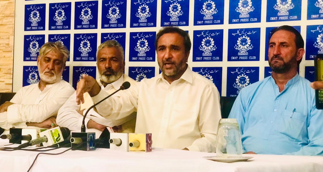 سوات میں سیاحوں کو لوٹنے والے پے در پے واقعات ڈی پی او سوات دلاور بنگش کی نا اہلی ہے،حمایت اللہ مایار