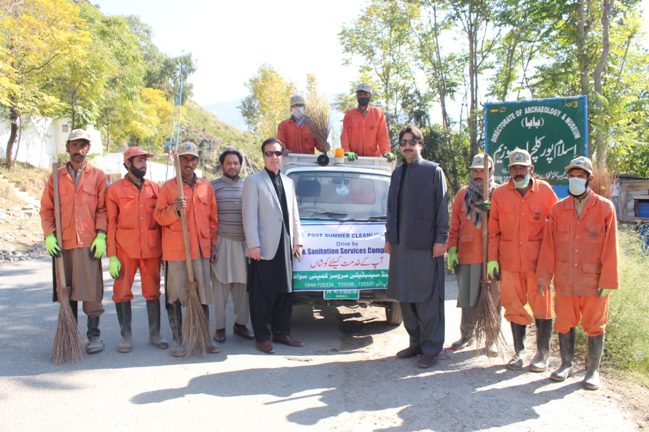ہفتہ صفائی مہم ,مینگورہ کے قریبی سیاحتی مقامات پر صفائی کا کام جاری